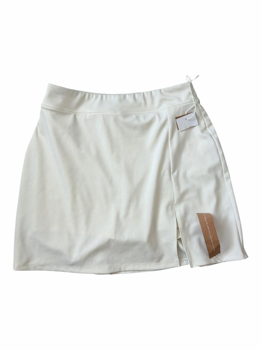NWT REFORMATION Nina Ecomove Active Skirt Cream Athletic Skort with Side Slit XS